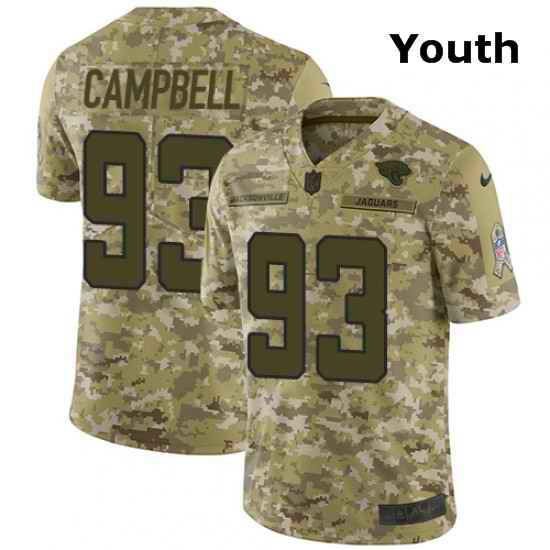 Youth Nike Jacksonville Jaguars 93 Calais Campbell Limited Camo 2018 Salute to Service NFL Jers